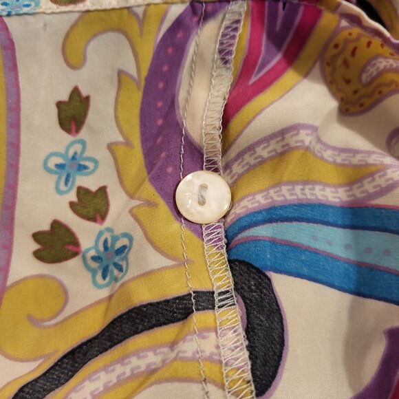 Forenza Vibrant Paisley Blouse in Pink, Blue, and Cream - Picture 9 of 9